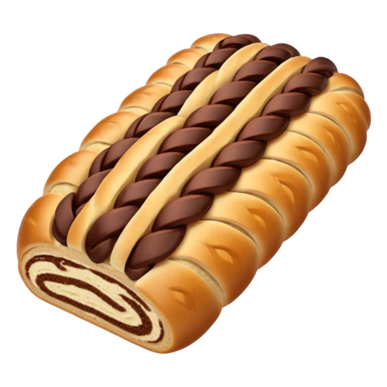 sweet romanian bread with cacao lines sticker