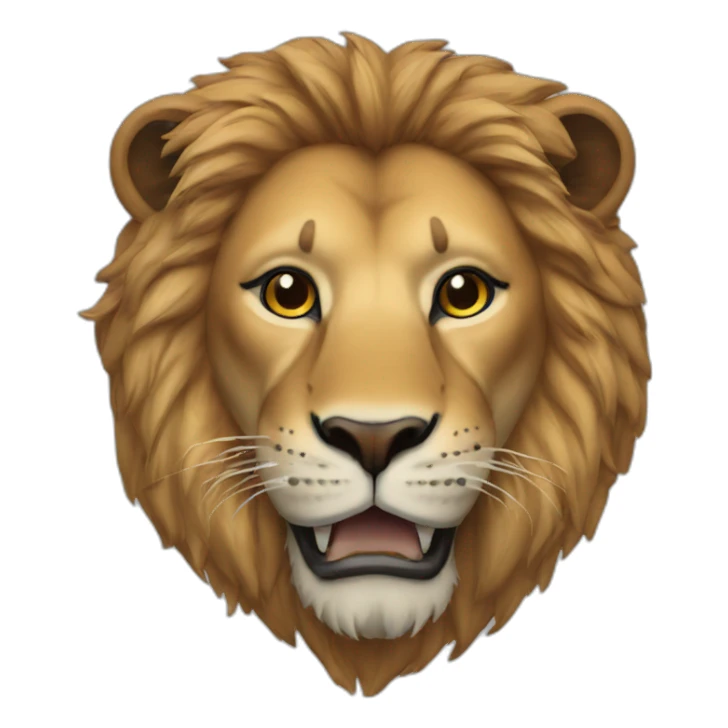 lion face mask sticker