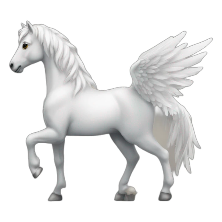 Cheval blanc avec des ailes  sticker