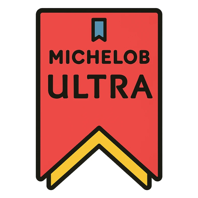 Michelob ULTRA ribbon sticker
