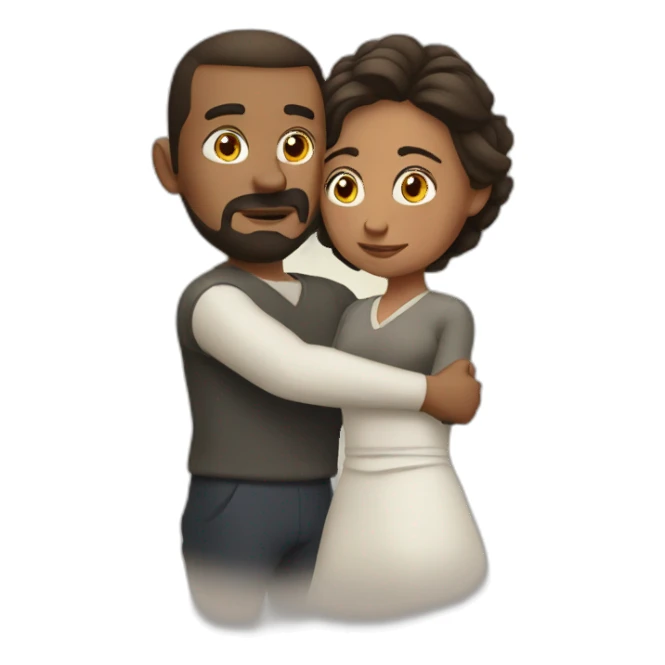 man protecting his wife sticker