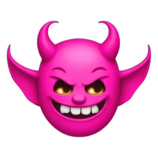 pink devil sticker