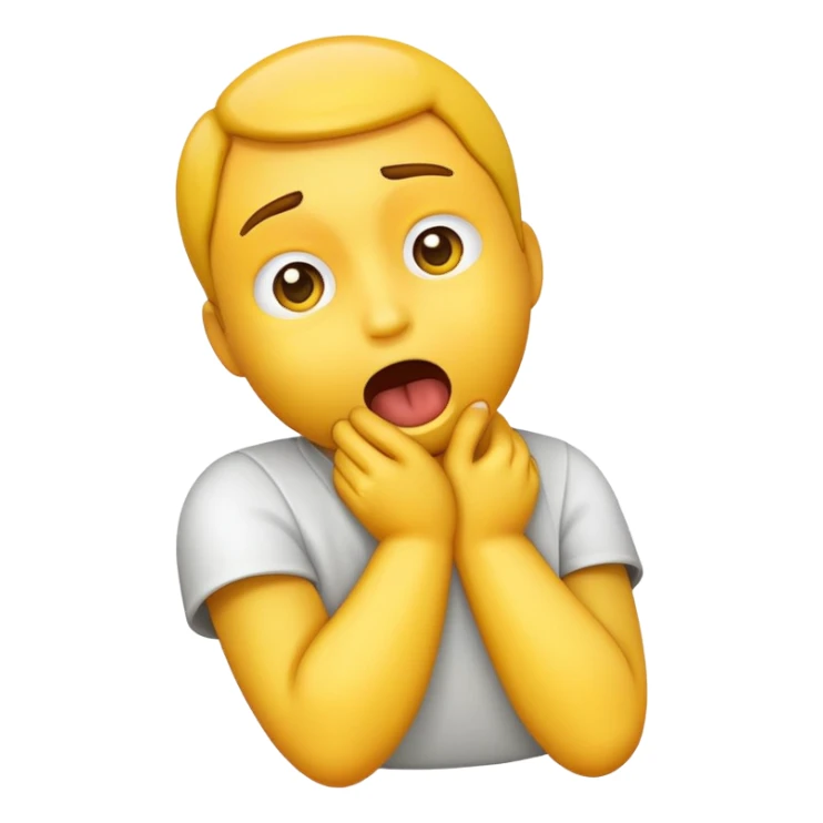 choking self emoji yellow sticker