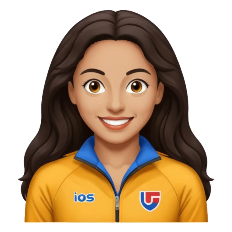 Florence Griffith Joyner with dark brown hair sticker