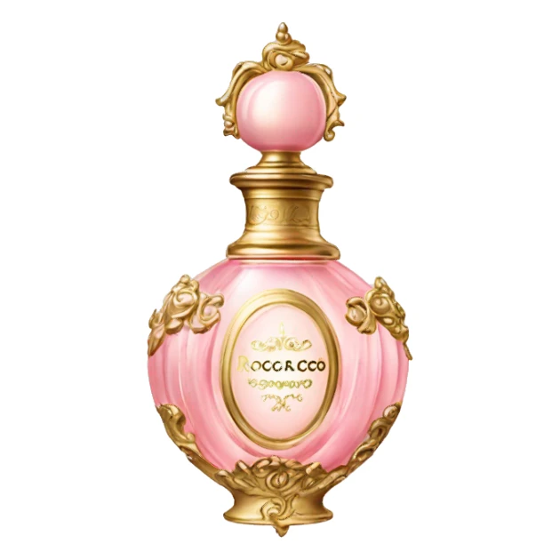 vintage rococo light pink perfume  sticker