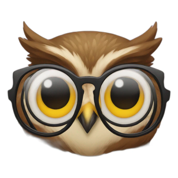 Owl with glasses sticker