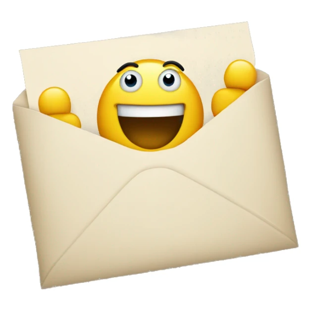 letter with konfetti jumping out sticker