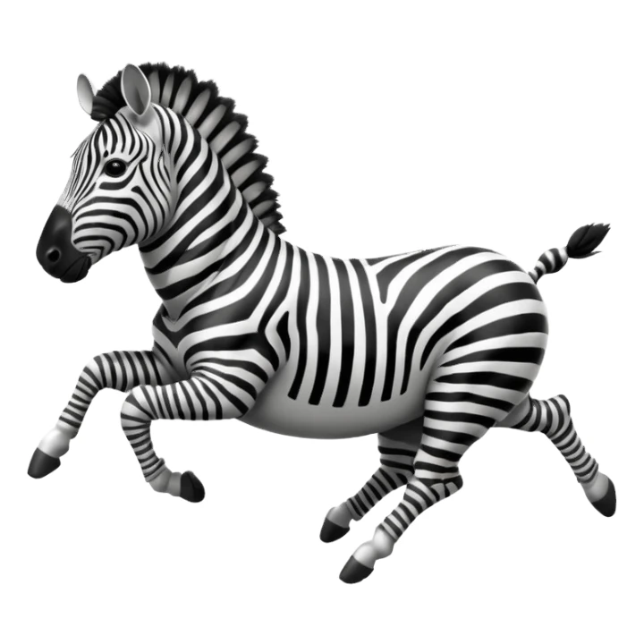 zebra is jump sticker