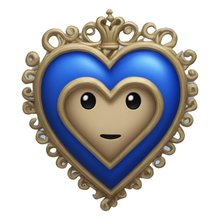 Royal blue heart  sticker