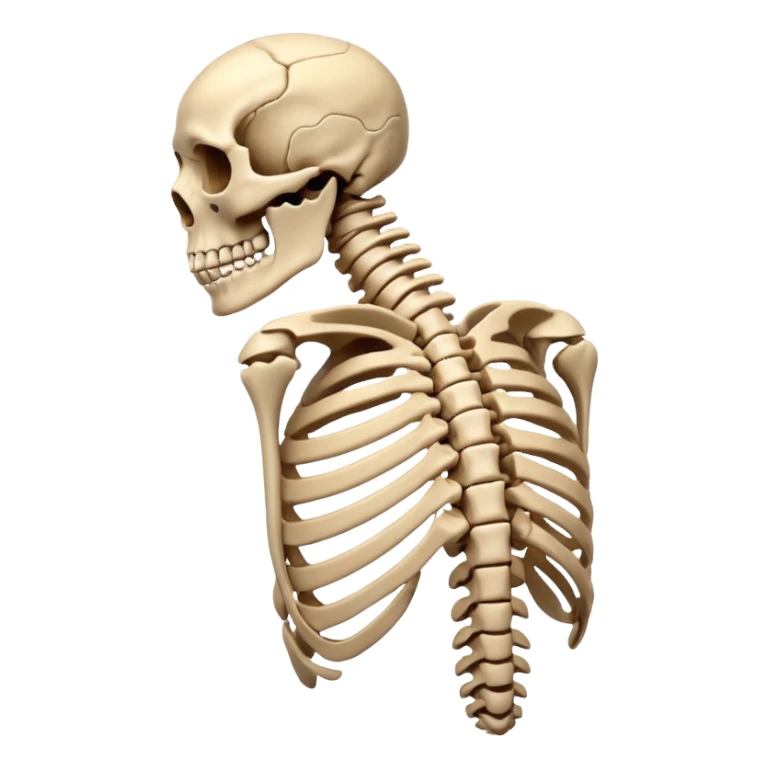 human Spine skelton from side sticker