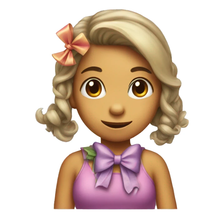 girl dinosaur with bow sticker