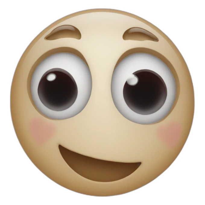 Heart with pleading eyes smiling sticker