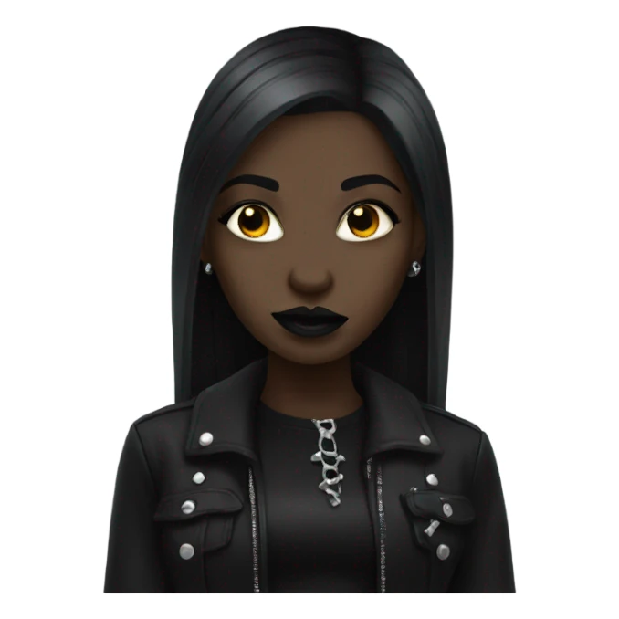 Black goth girl sticker
