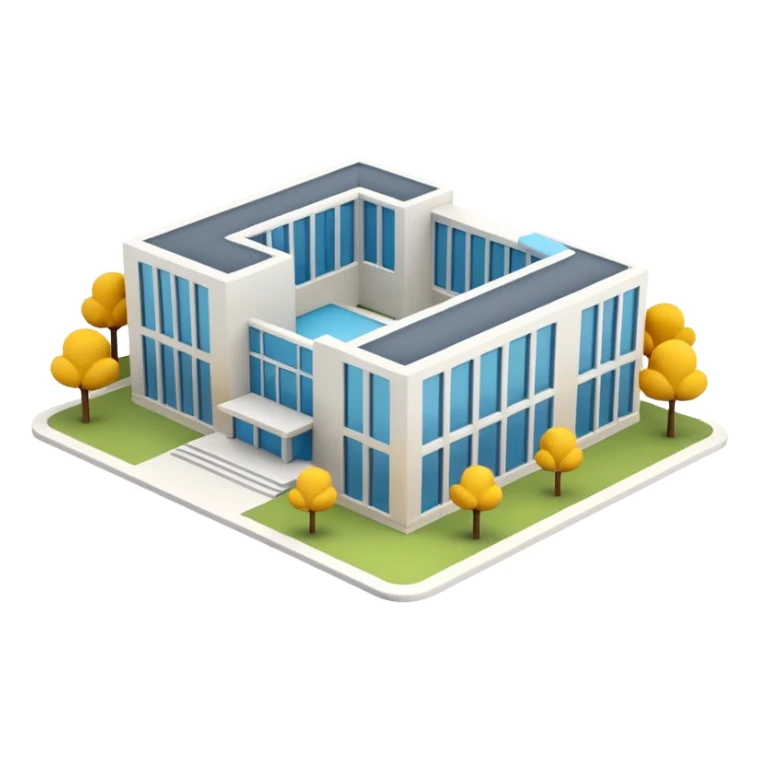 3d minimal medium school sticker