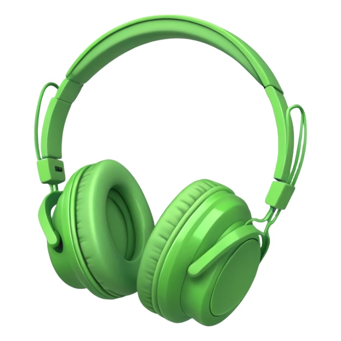 green headphones sticker