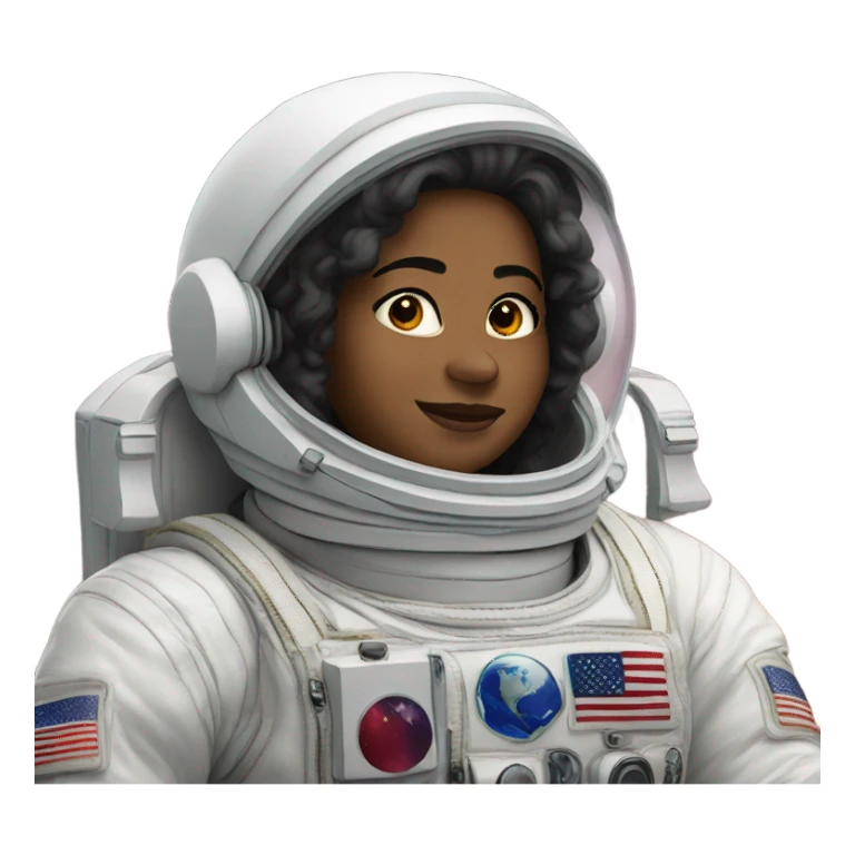 Emma as an astronaut sticker