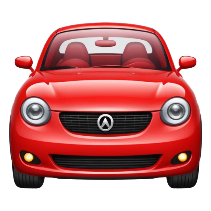 car with headlights on sticker