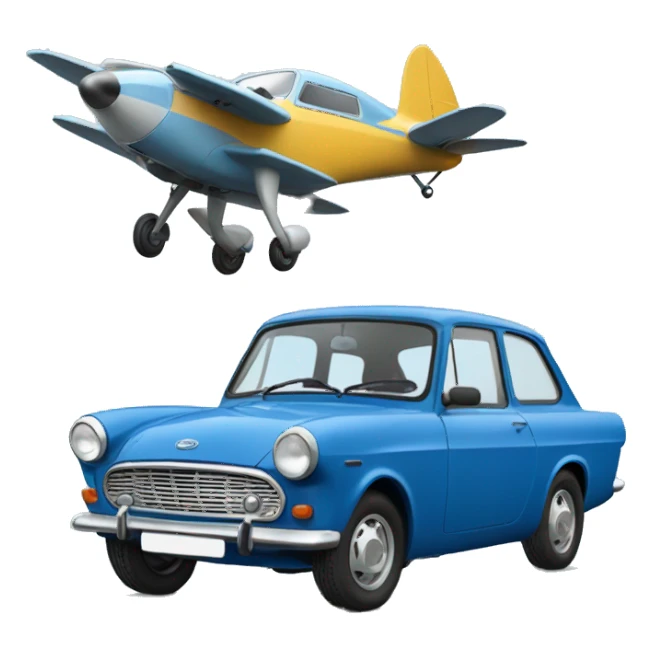 flying blue ford anglia sticker