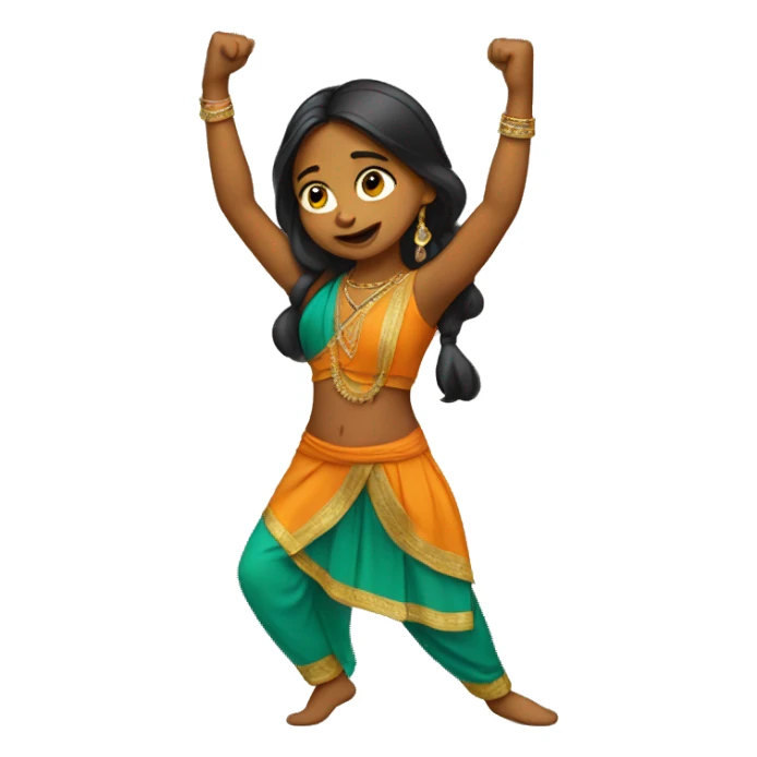 indian girl dabbing sticker