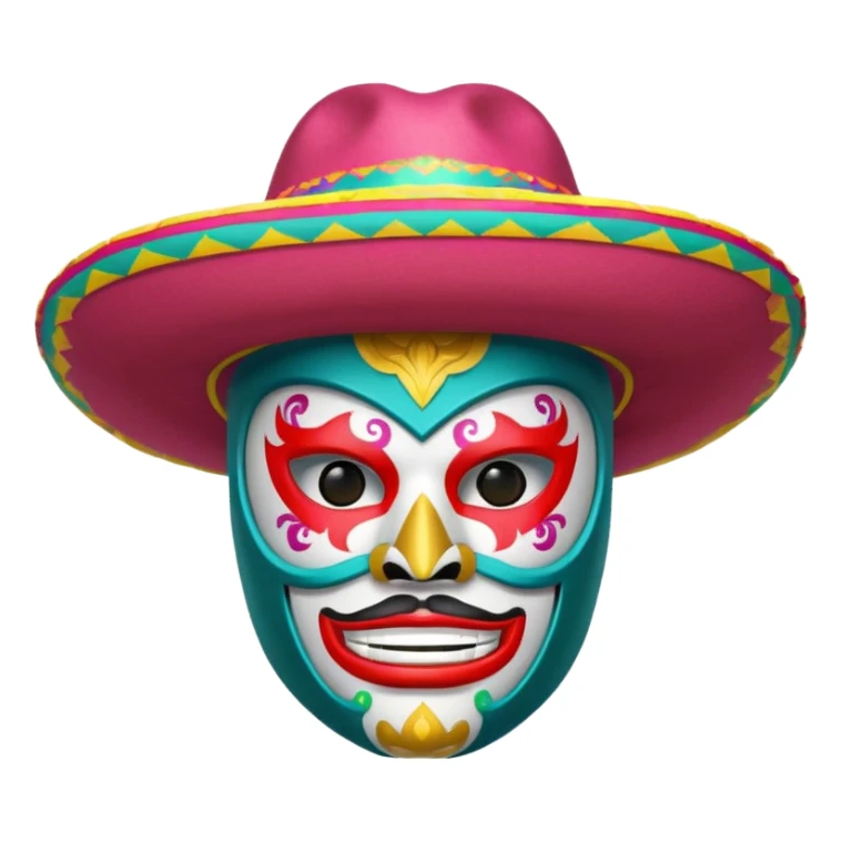 A luchador with a sombrero sticker