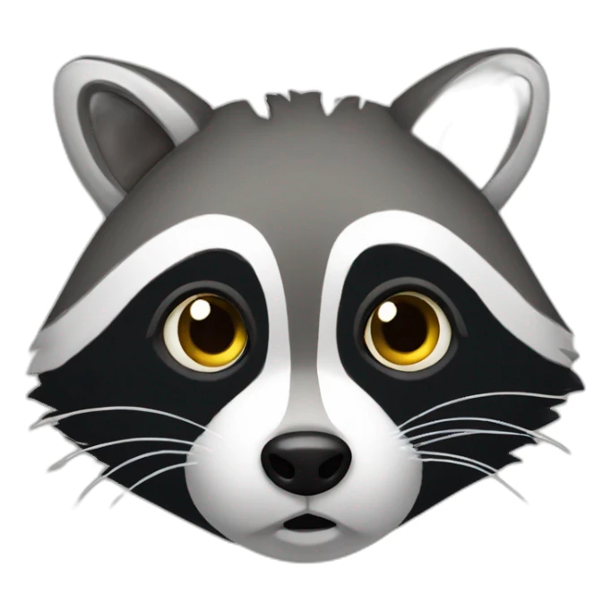 the raccoon is afraid sticker