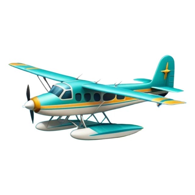 Sea plane over dry tortugas sticker