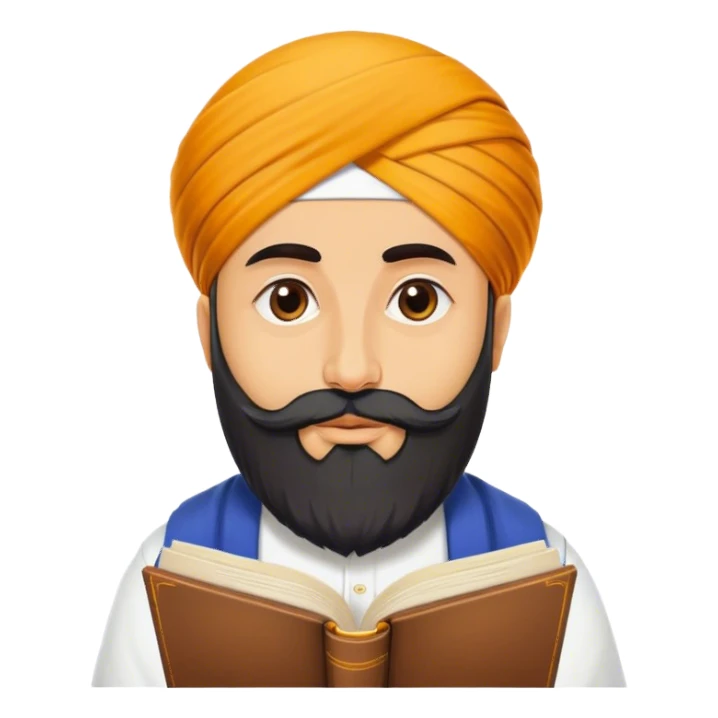 sardar reading gurbani sticker