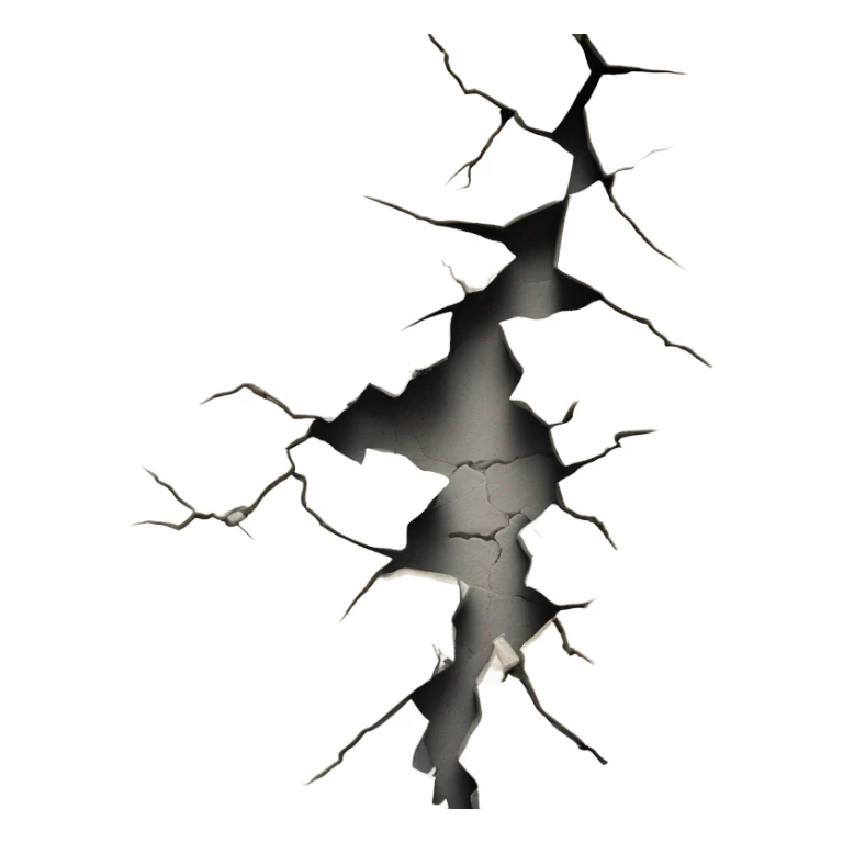 crack in wall sticker