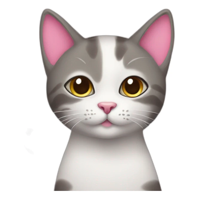 Cat with pink heart with name ZOE inside  sticker