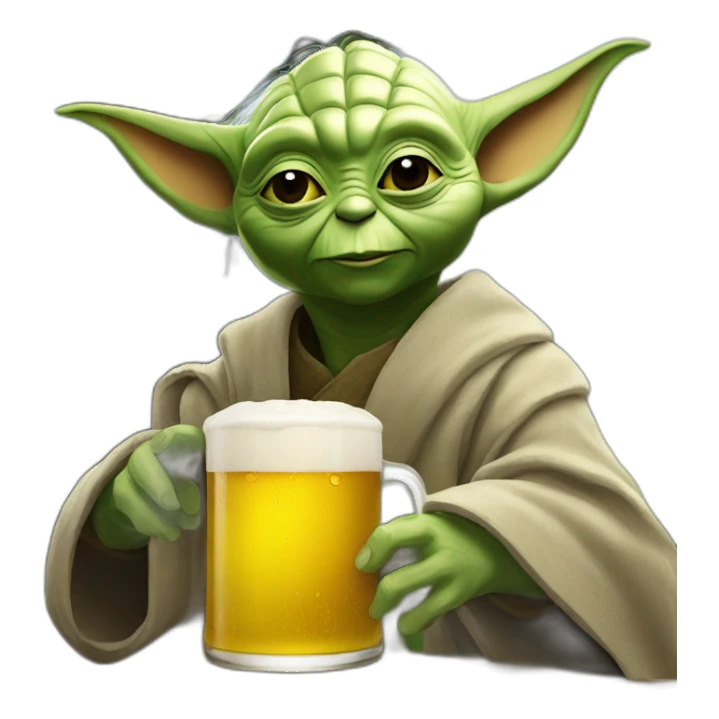 Yoda drink beer at germany sticker