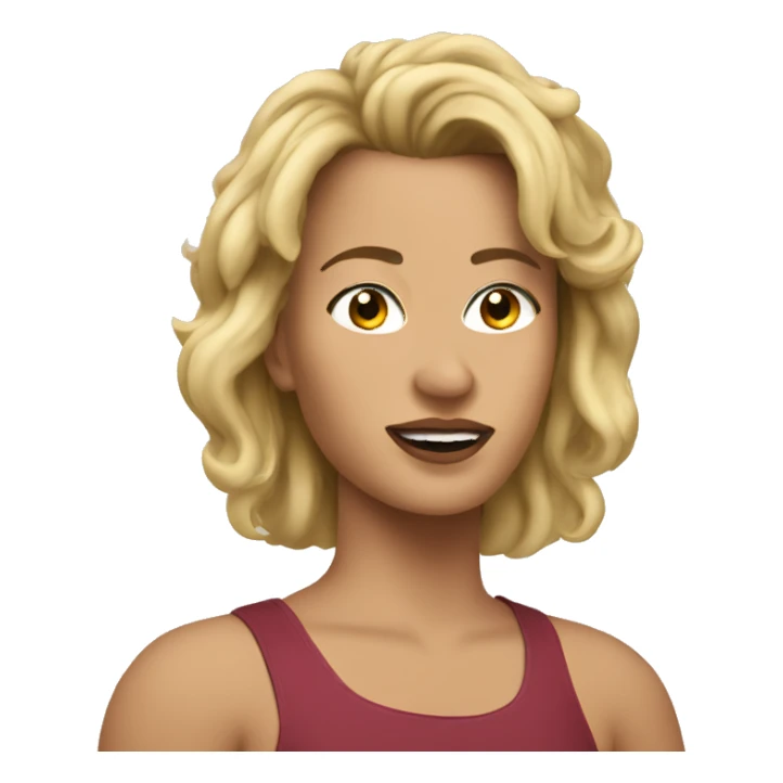 Tonya holding Srew sticker