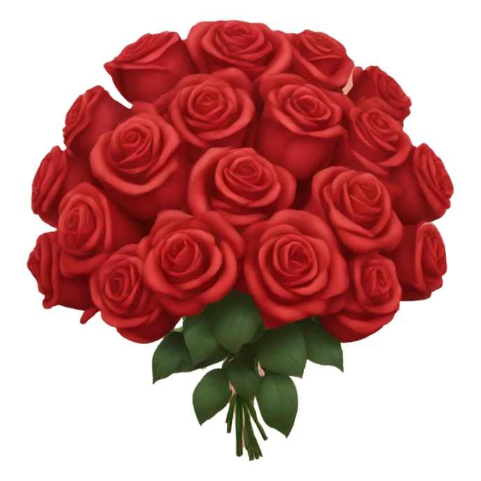 Huge red rose bouquet sticker