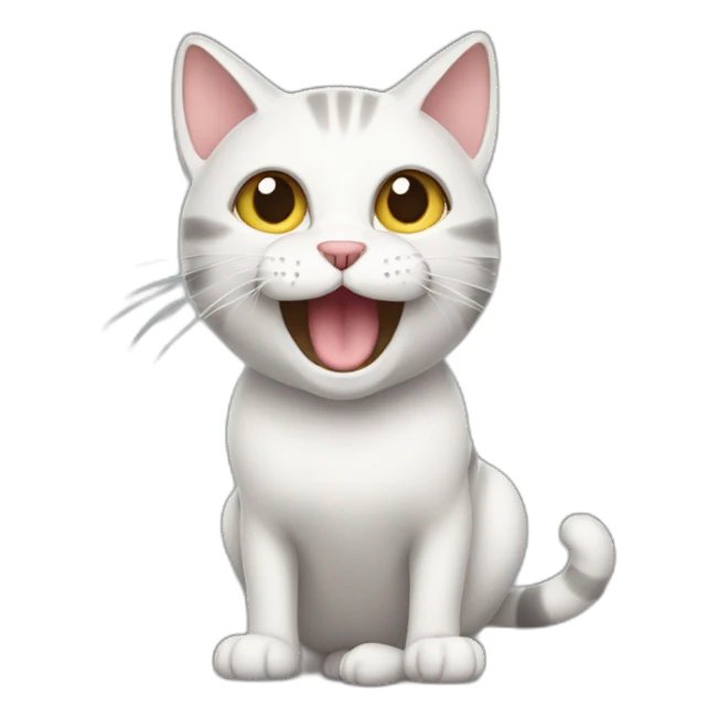 Meowing cat sticker