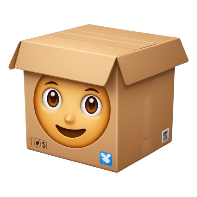 clean cardboard box  sticker