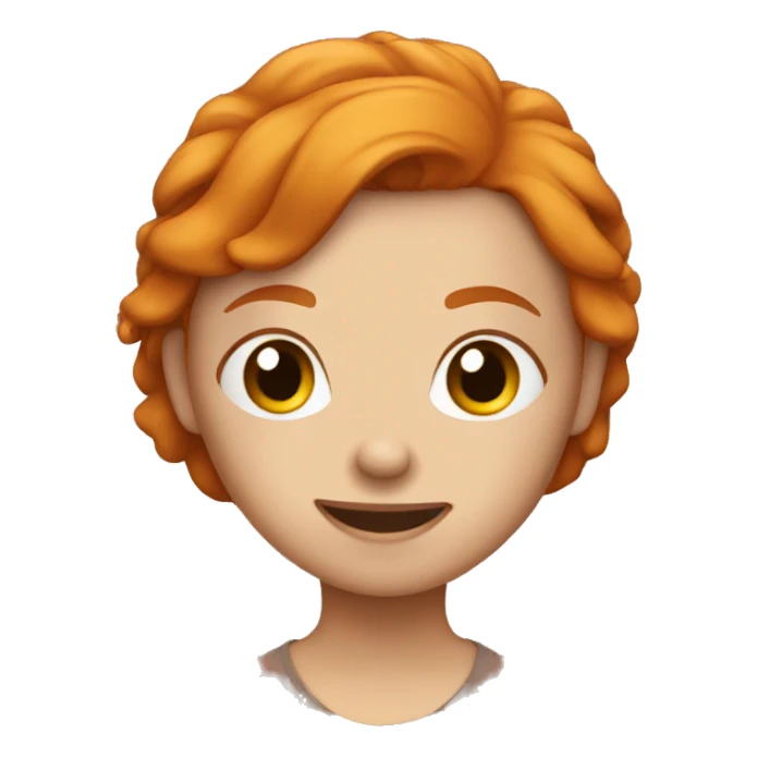 Ginger girl on bed sticker