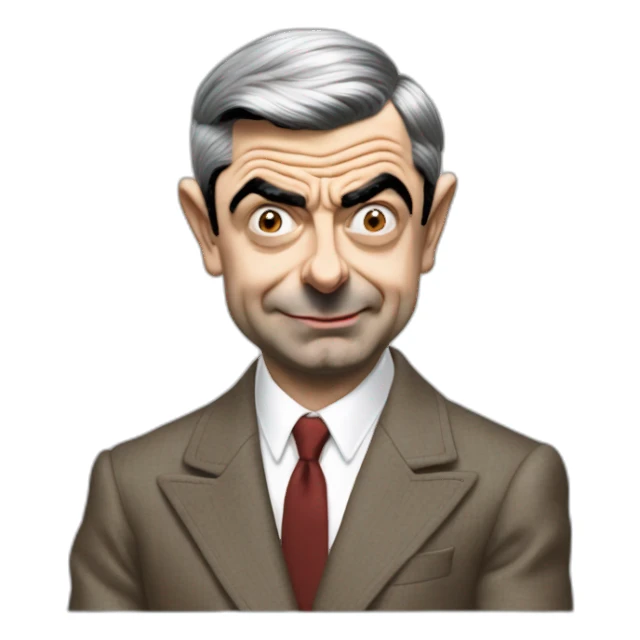 Mr bean wearing balenciaga sticker