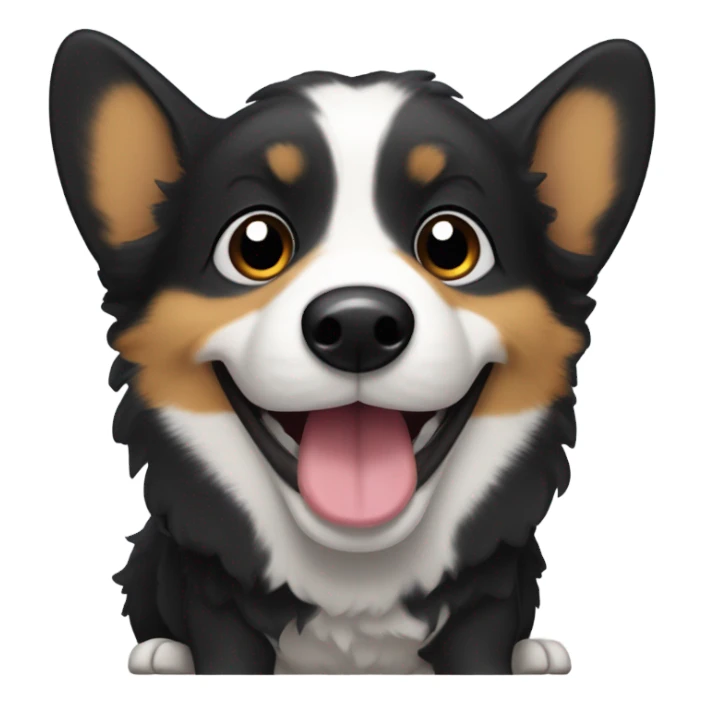 Black stinky corgi sticker