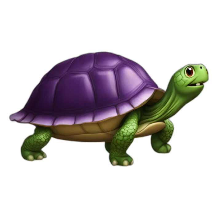 Aubergine et tortue sticker