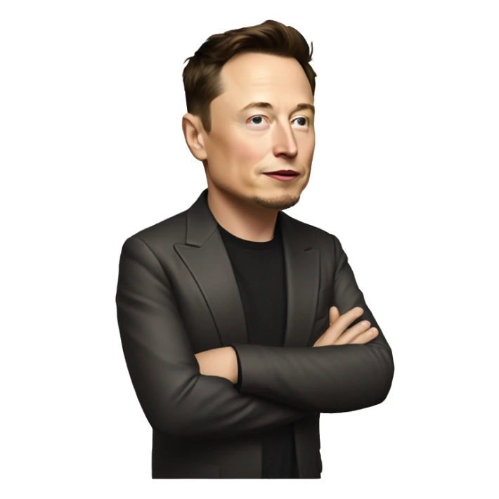 haz a elon musk fumando sticker