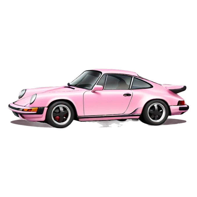 soft pink porsche 911 sticker