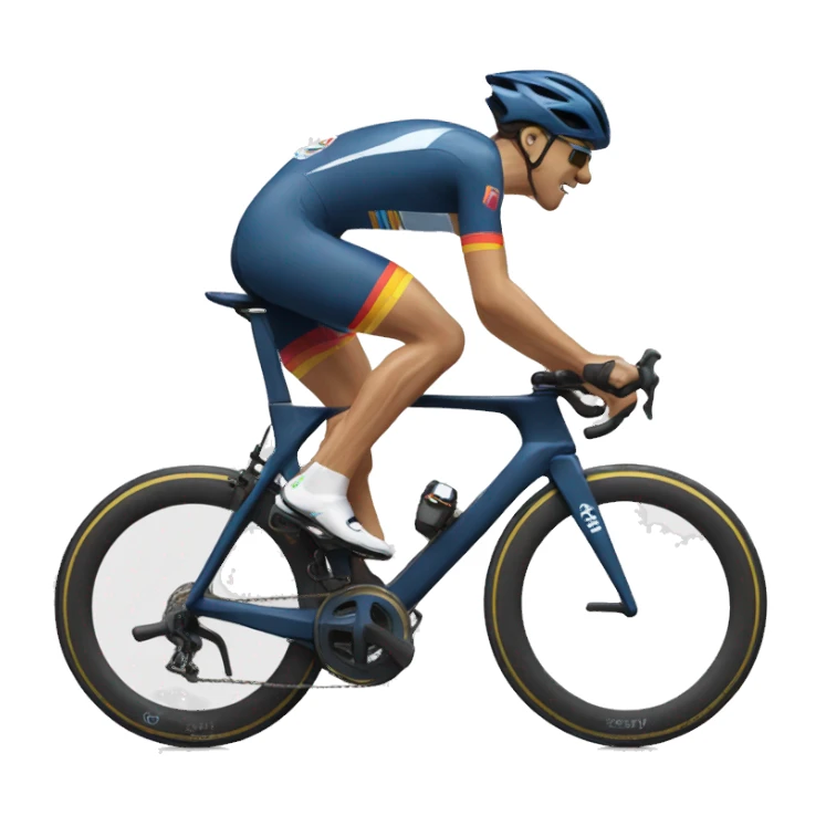 Cycliste au sprint pour la victoire  sticker