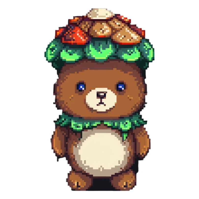 mushroom bear sticker