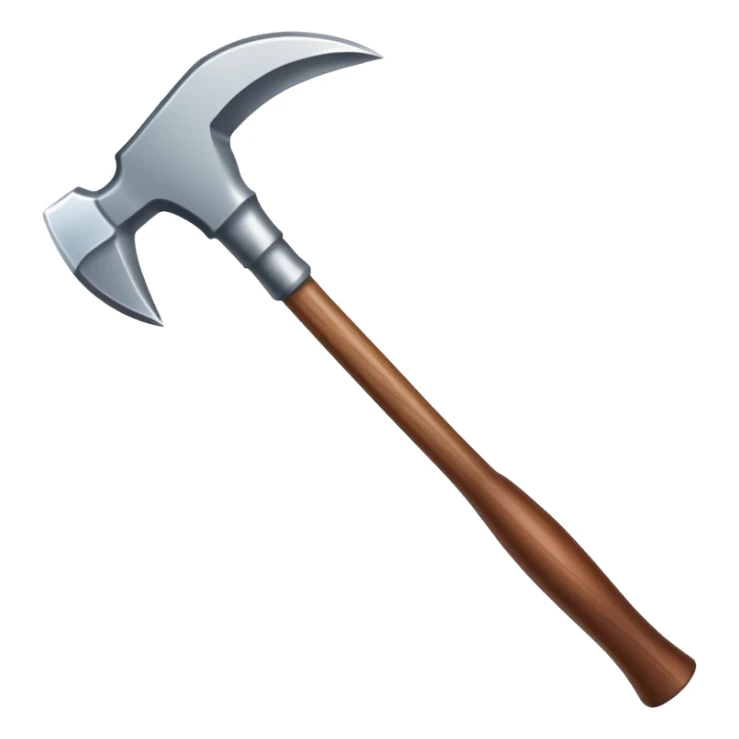 diamond pickaxe with brown handle sticker