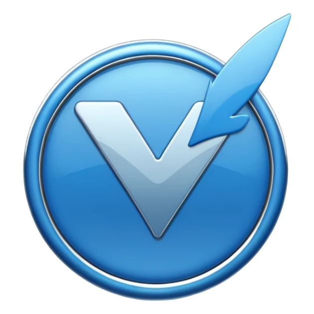 Blue Insta tick emoji sticker