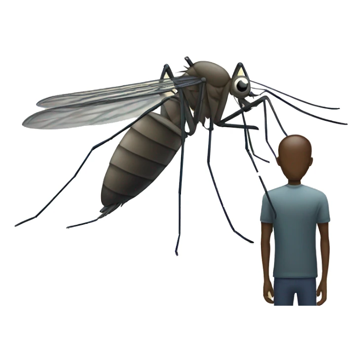 A mosquito sits on a man  sticker