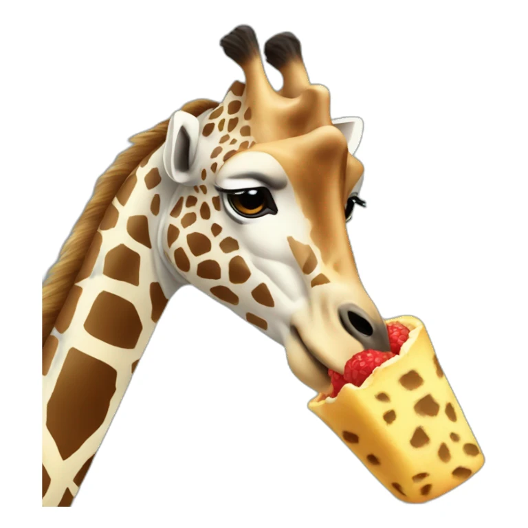 Giraffe eating a giraffe sticker