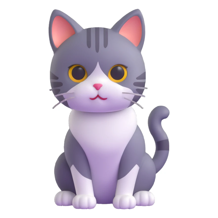 adorable cat posing sticker