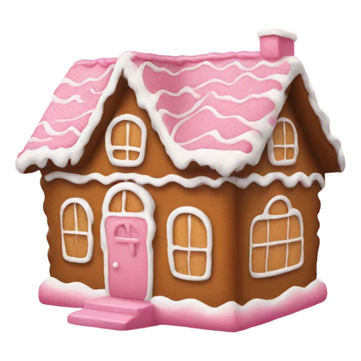 A pink gingerbread house sticker