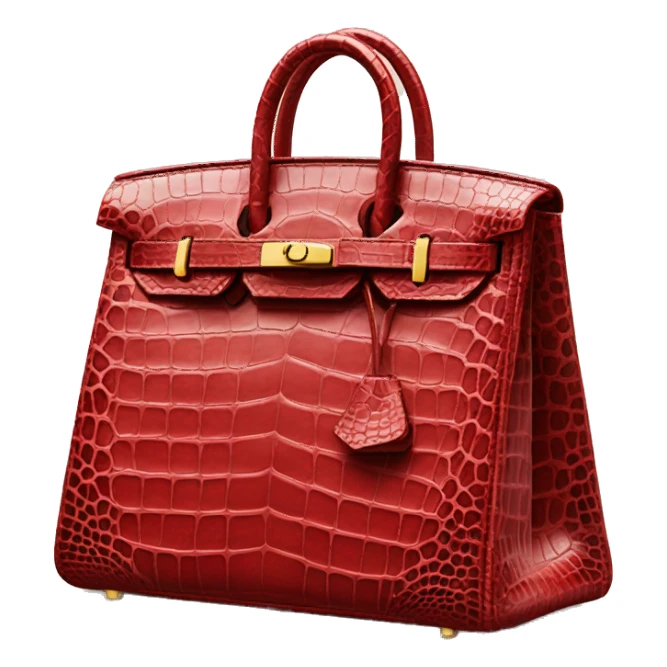 Red crocodile leather birkin sticker
