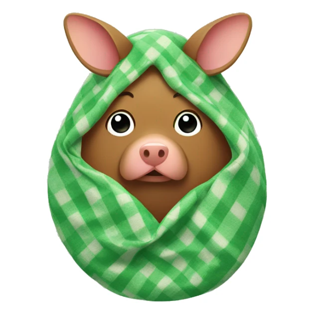 ham in a green blanket sticker